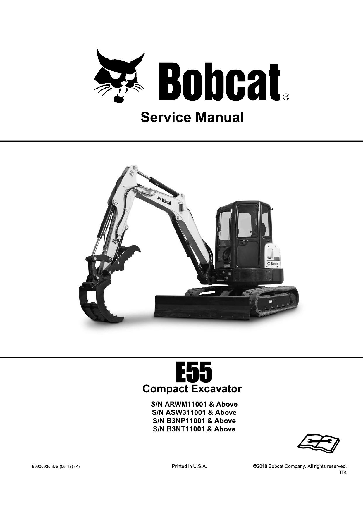 E55 Compact Excavator Service Manual Bobcat 2